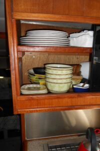 Down Galley above Gas Stove storage