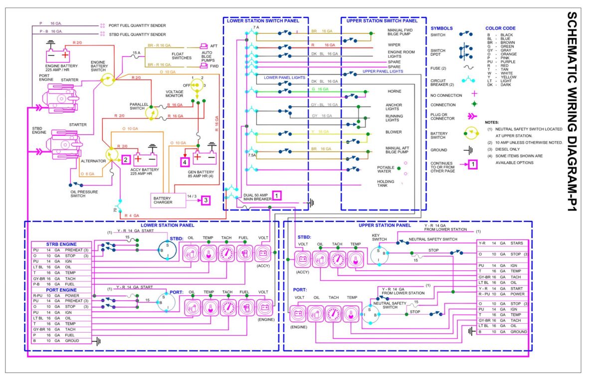 1990-Bayliner-Electrical-3888-WIRING-PAGE-1