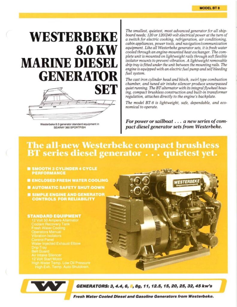Westerberke 8.0KW Diesal Generators Set