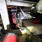 Seawater Coolant to Port Engine, Port engine Exhaust Out