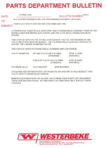 Westerberke Generator service Bulletin #2006-4