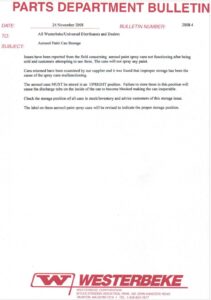 Westerberke Generator service Bulletin #2008-4