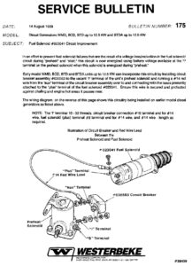 westerberke generator-service bulletin #175