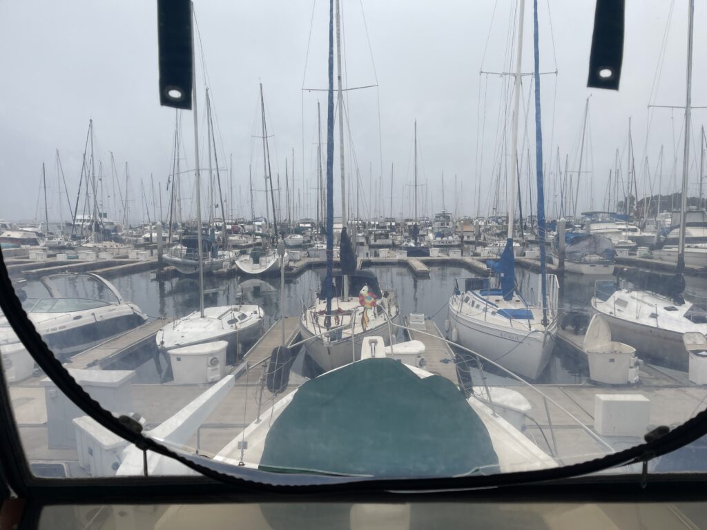 Flybridge looking over bow